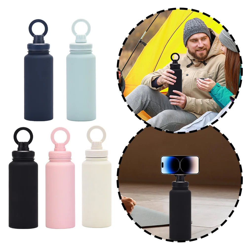 Insulated Water Bottle with Phone Mount Insulated Water Bottle with Phone Mount